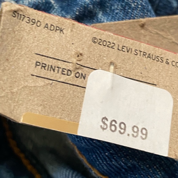 Levi's 94 baggy Blue Straight Leg Jeans size 31 - Picture 6 of 10